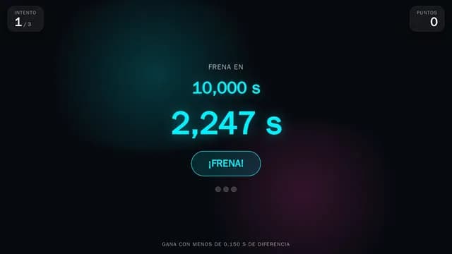 Para el cronómetro en una pantalla