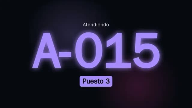 Número en pantalla en una pantalla