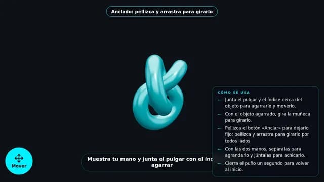 Objeto 3D para anclar y girar en una pantalla