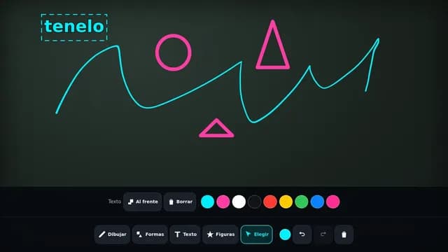 Pizarra en una pantalla