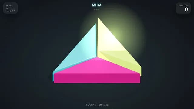 Simón triangular en una pantalla