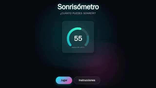 Sonrisómetro en una pantalla