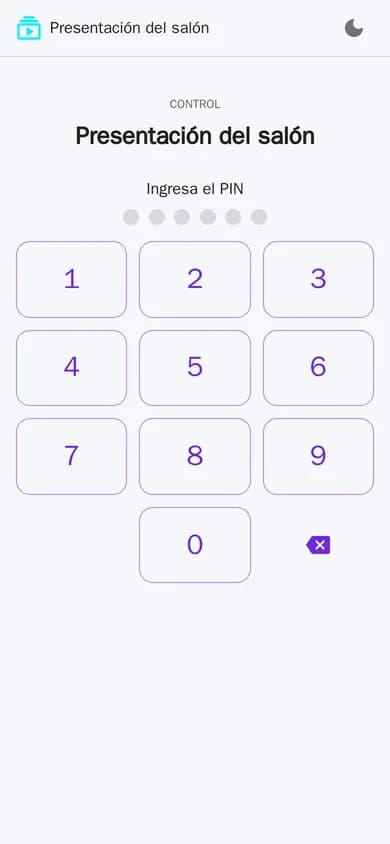 Un control externo de tenelo en el celular pide el PIN para entrar